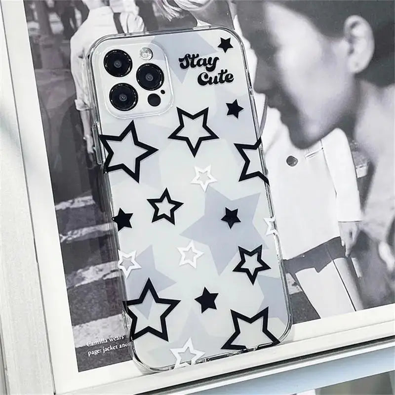 Korean Cute Star Case for Infinix Note 30 Pro 30i 12 30 VIP Hot 30 Play 40 Pro Tecno Spark 10 20 Pro POVA 2 3 4 Camon 20 19 30