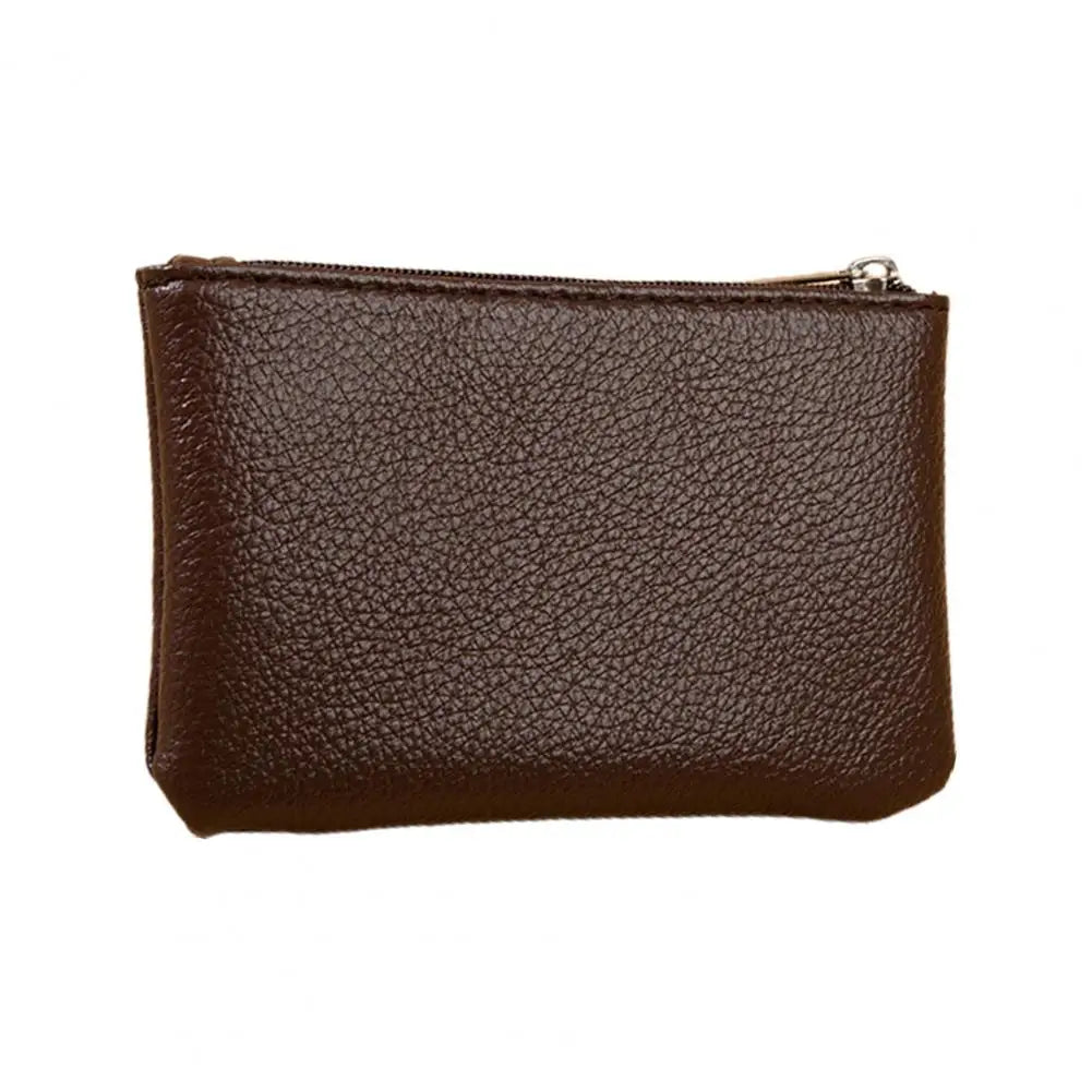 Women Wallet Mini Short Lychee Pattern Faux Leather Cards Holder Smooth Zipper Slim Wallet Coin Purse Money Case Shopping Use