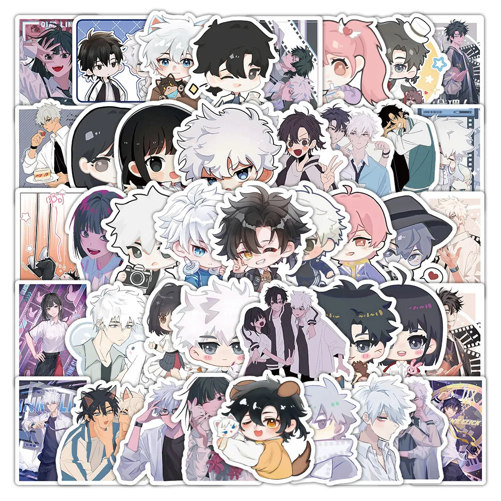 10/30/60PCS Link Click Cute Cartoon Anime Graffiti Sticker Decorative Glasses Case Phone Case Scrapbook Waterproof Decal Toy