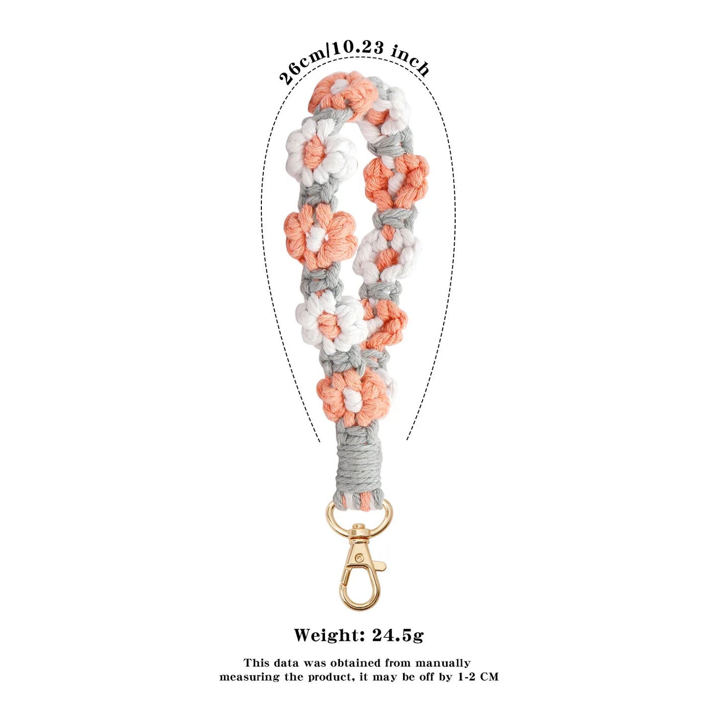 Artisan Crafted Handmade Mobile Accessory Flower Charm Woven Bag Pendant For Fashion Accessory Phone Decoration Gift Idea