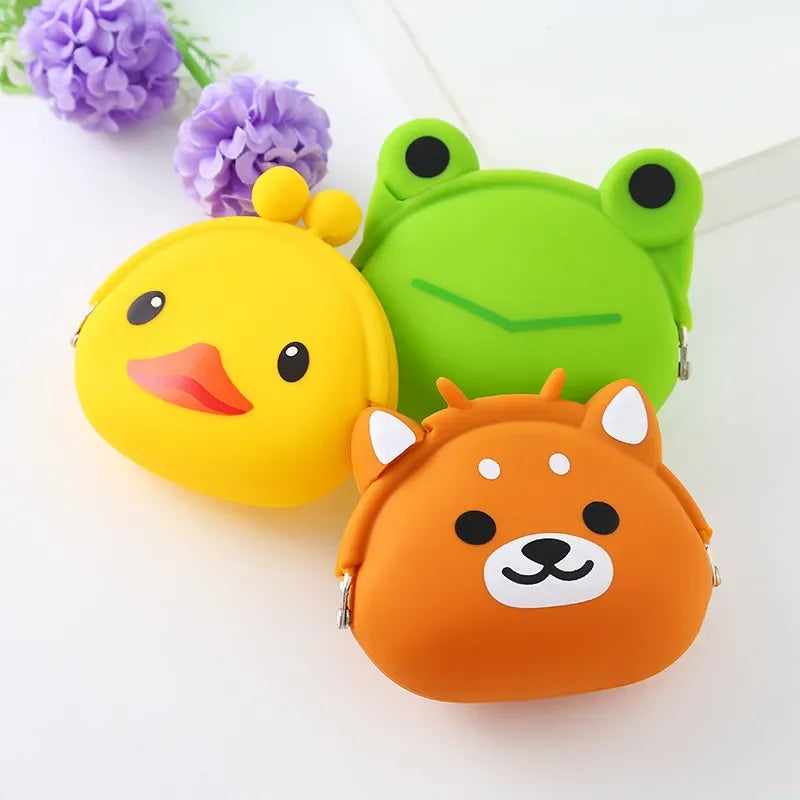 Fashion Coin Purse Cute Wallet for Children Mini Purse Soft Female Coin Bag Cartoon Silicone Clutch Bag Hasp Pouch Monedas Mujer