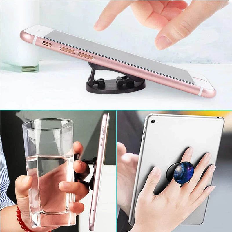 Popular Phone Holder Popping Pocket Socket Stand Colored Drawing Rotatable Expanding Ring Grip For Xiaomi iPhone 11 12 13 iPAD