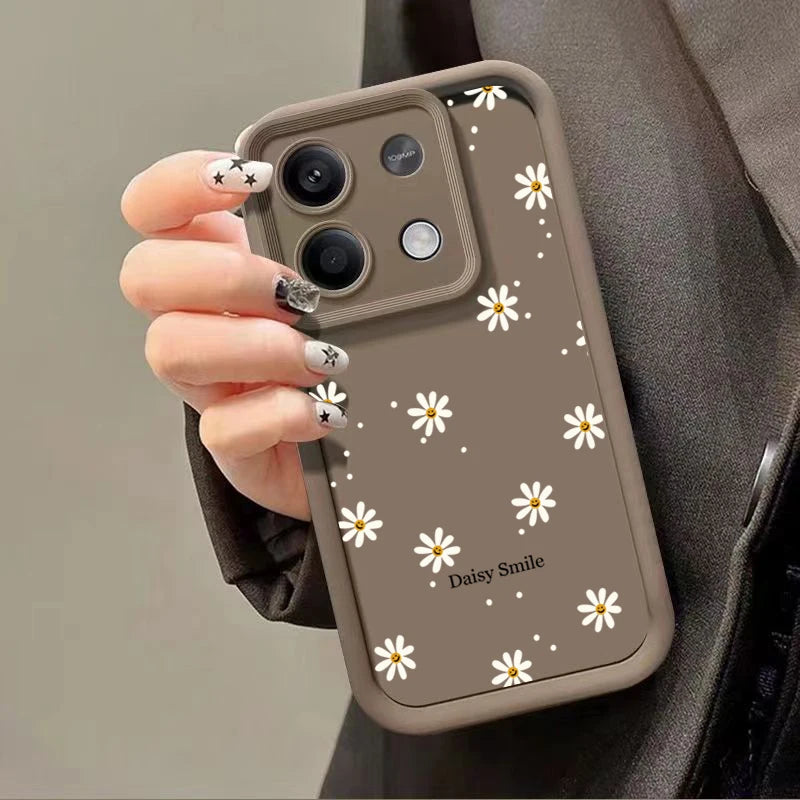 Phone Case for Xiaomi Redmi Note 13 12 Pro Plus 4G 5G 13C 12C Turbo 3 11 11S 10 10S 12S Shockproof Cover, Daisy Flowers