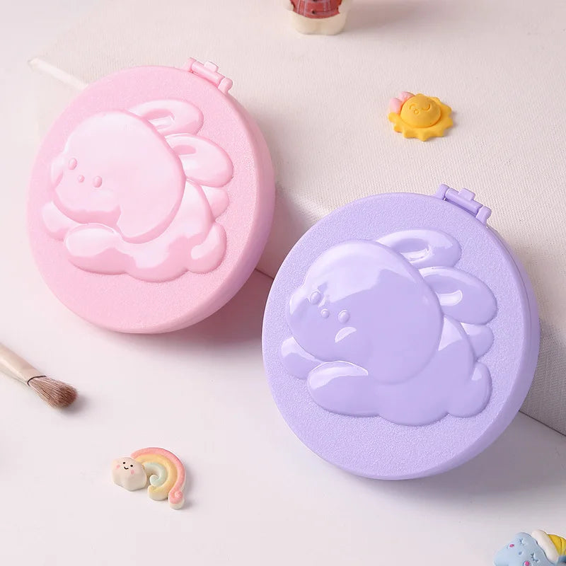 Makeup Mirror Comb Set Portable Rabbit - Shaped Compact Mini Mirror Cute Pocket Mirror