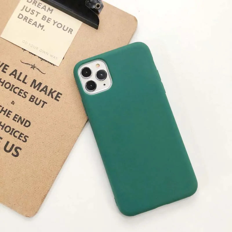 Candy Color Phone Case For iPhone 14 Plus 14 Pro Max 11 12 13 Pro X 7 8 Plus XR XS Max 12 mini Soft TPU shockproof Cover Funda