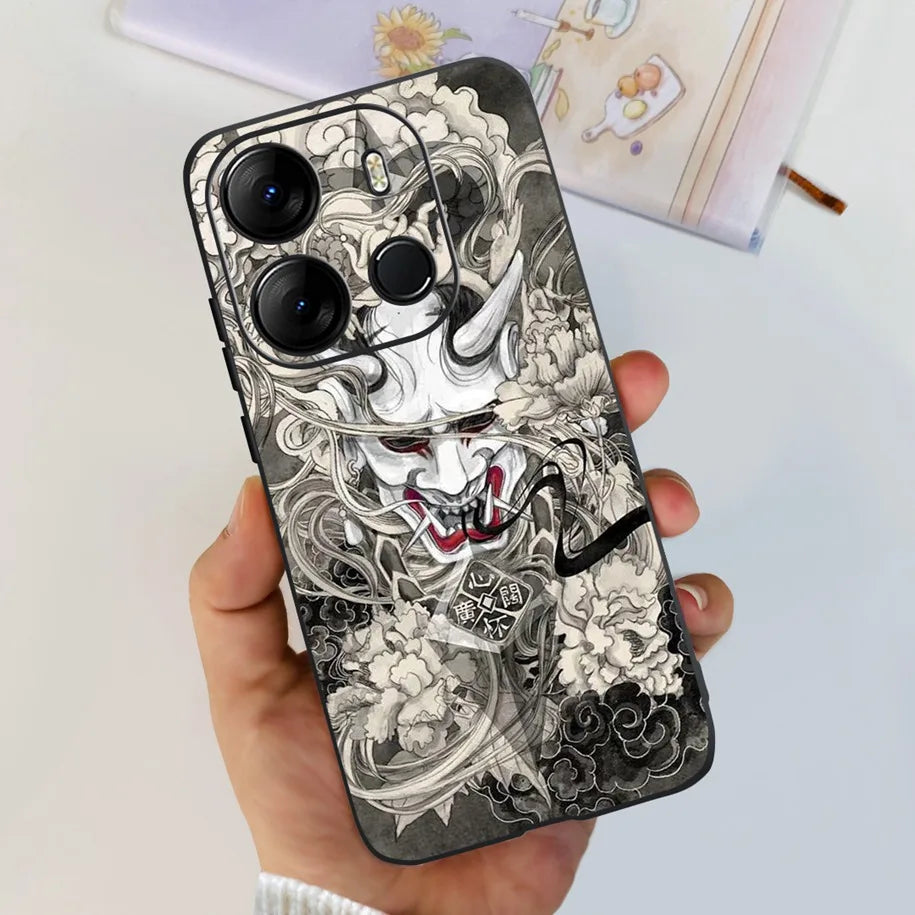 For Infinix Smart 7 HD Case Smart 7 Plus Soft Silicone Cover for Infinix Smart7 HD Capa Smart7hd Phone Cases Cute Dinosaur Funda