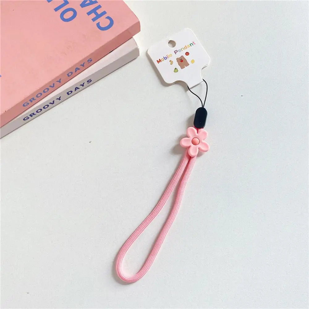 Strap Hanging Rope Phone Charms Keys Short Rope Mobile Phone Lanyard Wrist Hand Lanyard Phone Hanging Rope Flowers Phone Strap