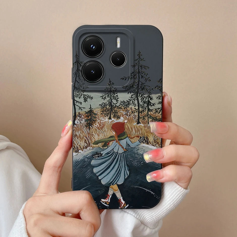 Case For Redmi Note 14 Pro Plus 4G 5G Pretty Sweet Girls Silicone Soft Protective Cover For RedmiNote14 14Pro Plus Fundas Bumper