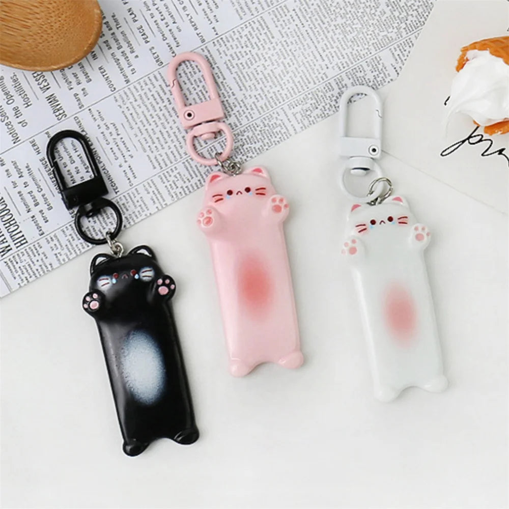 Kawaii Cartoon Cat Animal Backpack Pendants Key Chain Cute Seeking A Hug Cat Keychain Sweet Car Keyring for Children Gift
