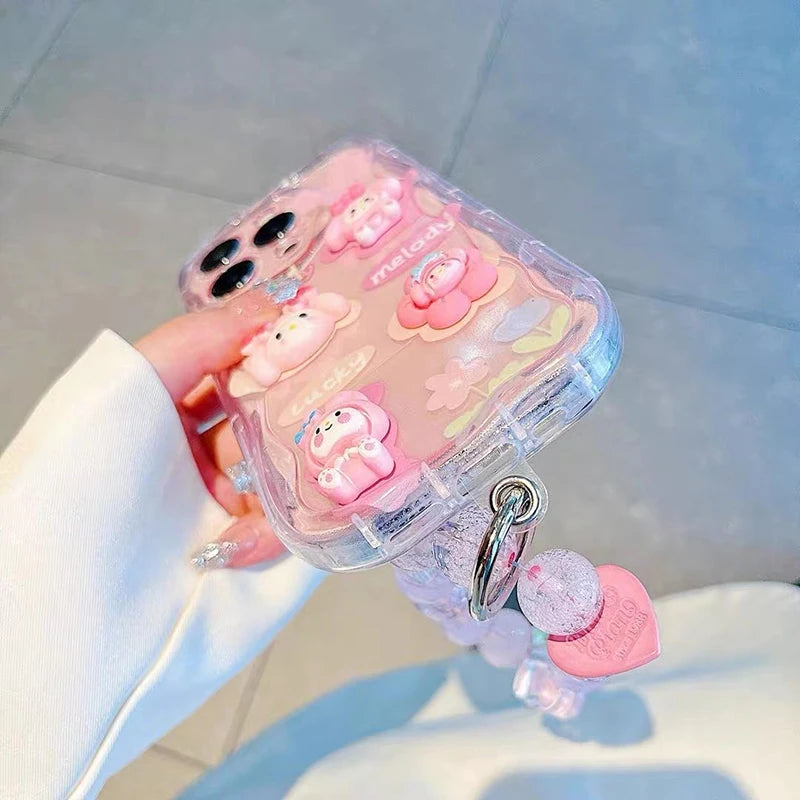 Cartoon Melody Kuromi Cinnamoroll 3D Case For OnePlus Nord N200 CE3 N300 CE4 N20 SE 4G Transparent TPU Phone Cover Cases