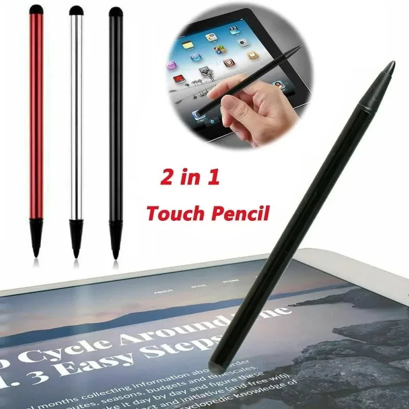 Smart Phone Tablet Touchscreen Pen 2in1 Universal Portable Capacitive Touch Screen Pen Resistive Stylus for Samsung IPhone IPad