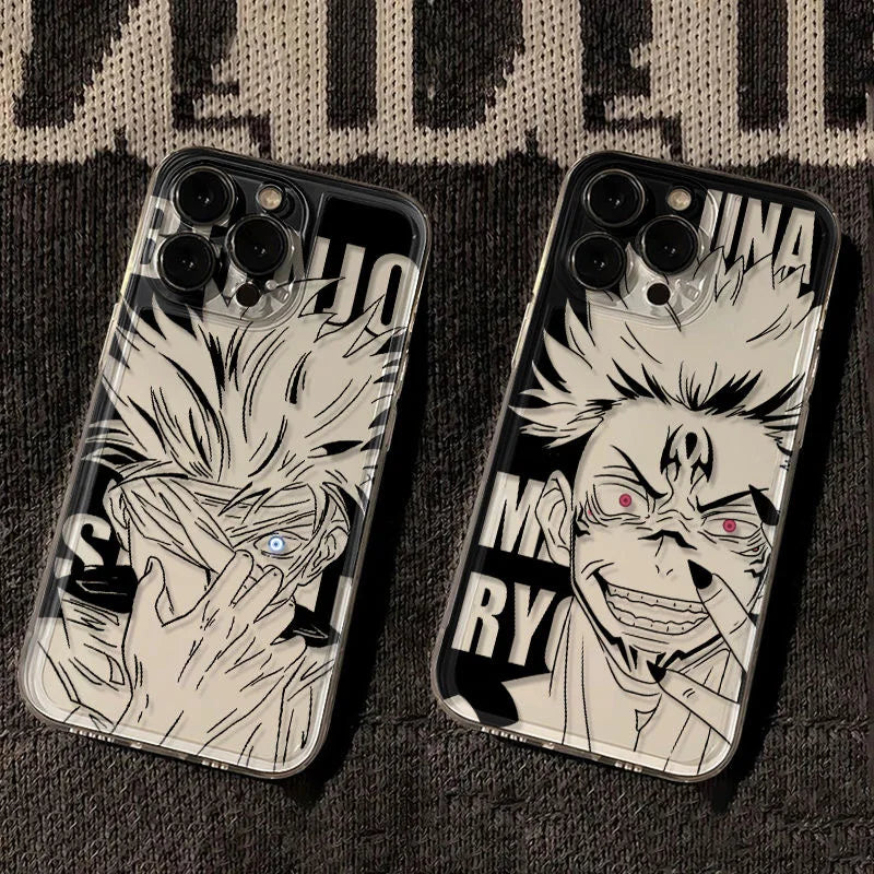 Anime Jujutsu Kaisen Cool Black Phone Case For TECNO CAMON 30 20 POVA 6 5 SPARK 10 Infinix Smart 8 7 Note Hot 40 30i 20i Pro 5G