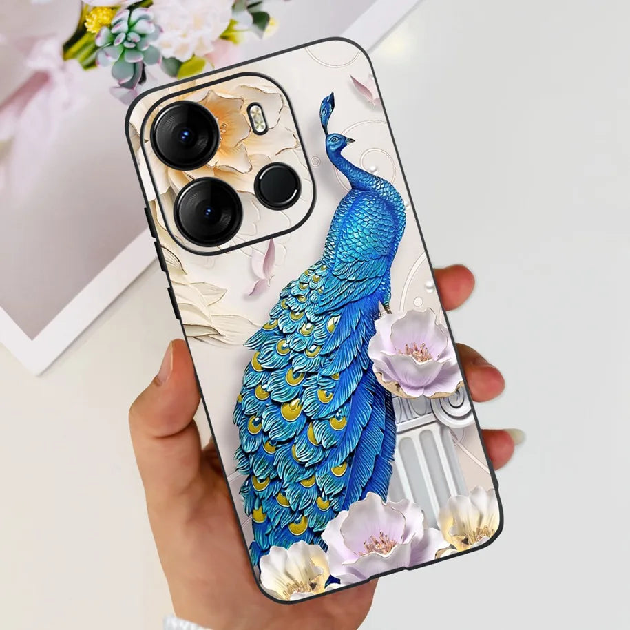 For Infinix Smart 7 HD Case Smart 7 Plus Soft Silicone Cover for Infinix Smart7 HD Capa Smart7hd Phone Cases Cute Dinosaur Funda