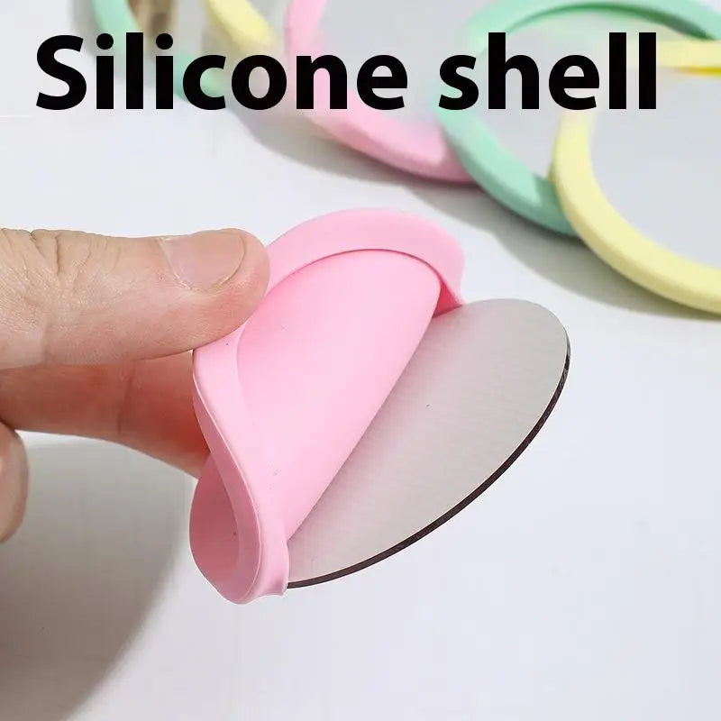 Mini Makeup Mirror Round Silicone Cosmetic Mirror Makeup Mirror Portable For Handbag Purse Pocket Compact Cosmetic Beauty Tool