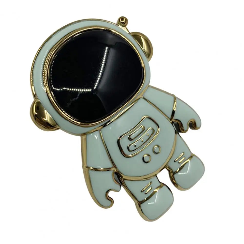 Creative Phone Holder Standing Smooth Surface Electroplated Astronaut Shape Phone Holder Desktop Phone Bracket Portable