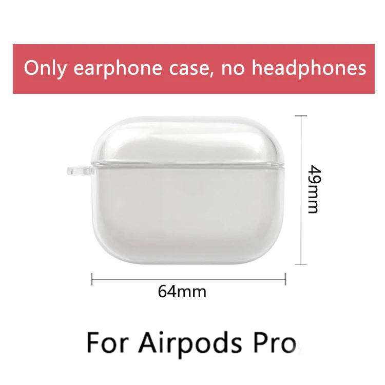 Crystal Cute Earphone Case For Apple AirPods 1 2 Case Silicone Transparent Protective Cover For Airpods Pro 3 Charging Box