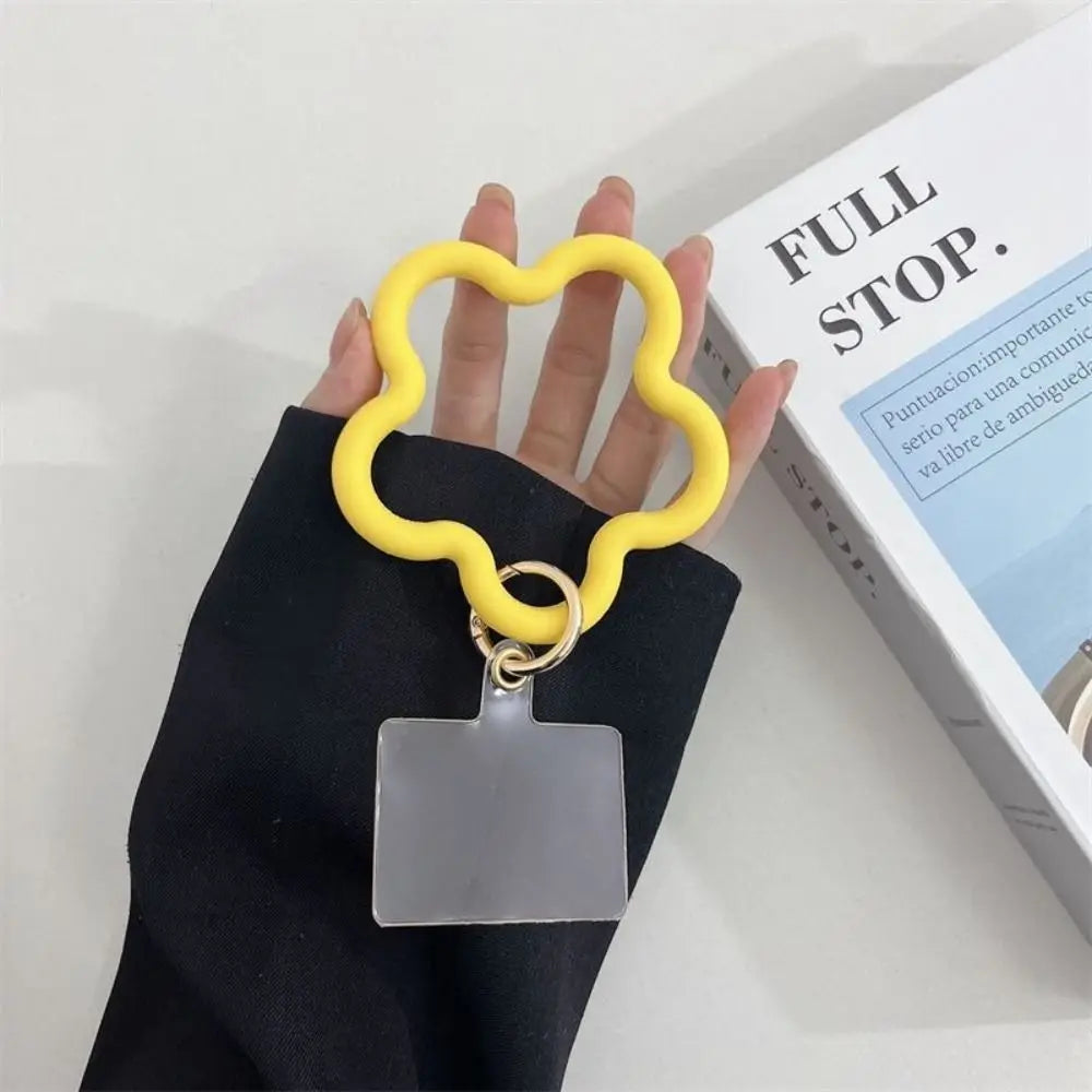 Silicone Mobile Phone Wristband Buckle Colorful Star Shaped Mobile Phone Straps Anti-fall Chain Phone Case Hanging Cord