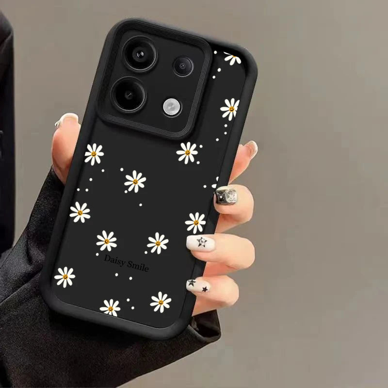 Phone Case for Xiaomi Redmi Note 13 12 Pro Plus 4G 5G 13C 12C Turbo 3 11 11S 10 10S 12S Shockproof Cover, Daisy Flowers