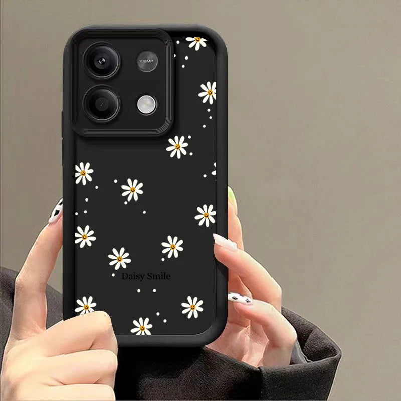 Phone Case for Xiaomi Redmi Note 13 12 Pro Plus 4G 5G 13C 12C Turbo 3 11 11S 10 10S 12S Shockproof Cover, Daisy Flowers