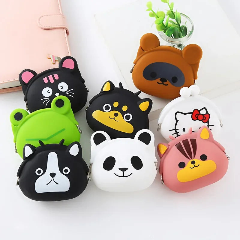 Fashion Coin Purse Cute Wallet for Children Mini Purse Soft Female Coin Bag Cartoon Silicone Clutch Bag Hasp Pouch Monedas Mujer