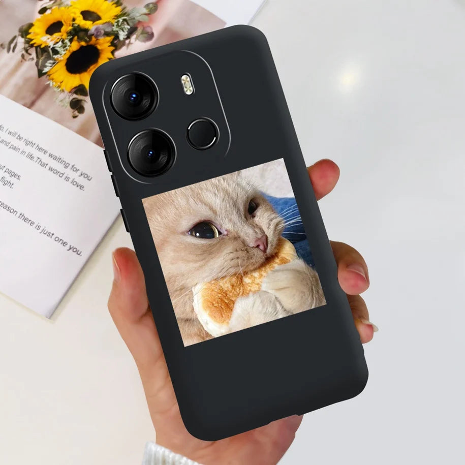 For Infinix Smart 7 HD Case Smart 7 Plus Soft Silicone Cover for Infinix Smart7 HD Capa Smart7hd Phone Cases Cute Dinosaur Funda