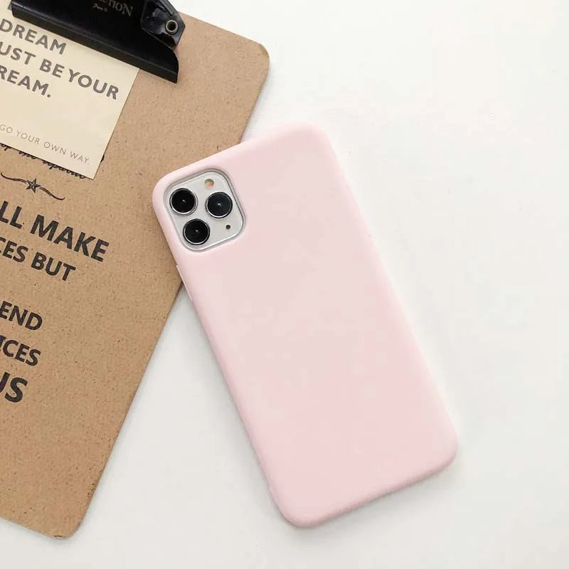 Candy Color Phone Case For iPhone 14 Plus 14 Pro Max 11 12 13 Pro X 7 8 Plus XR XS Max 12 mini Soft TPU shockproof Cover Funda