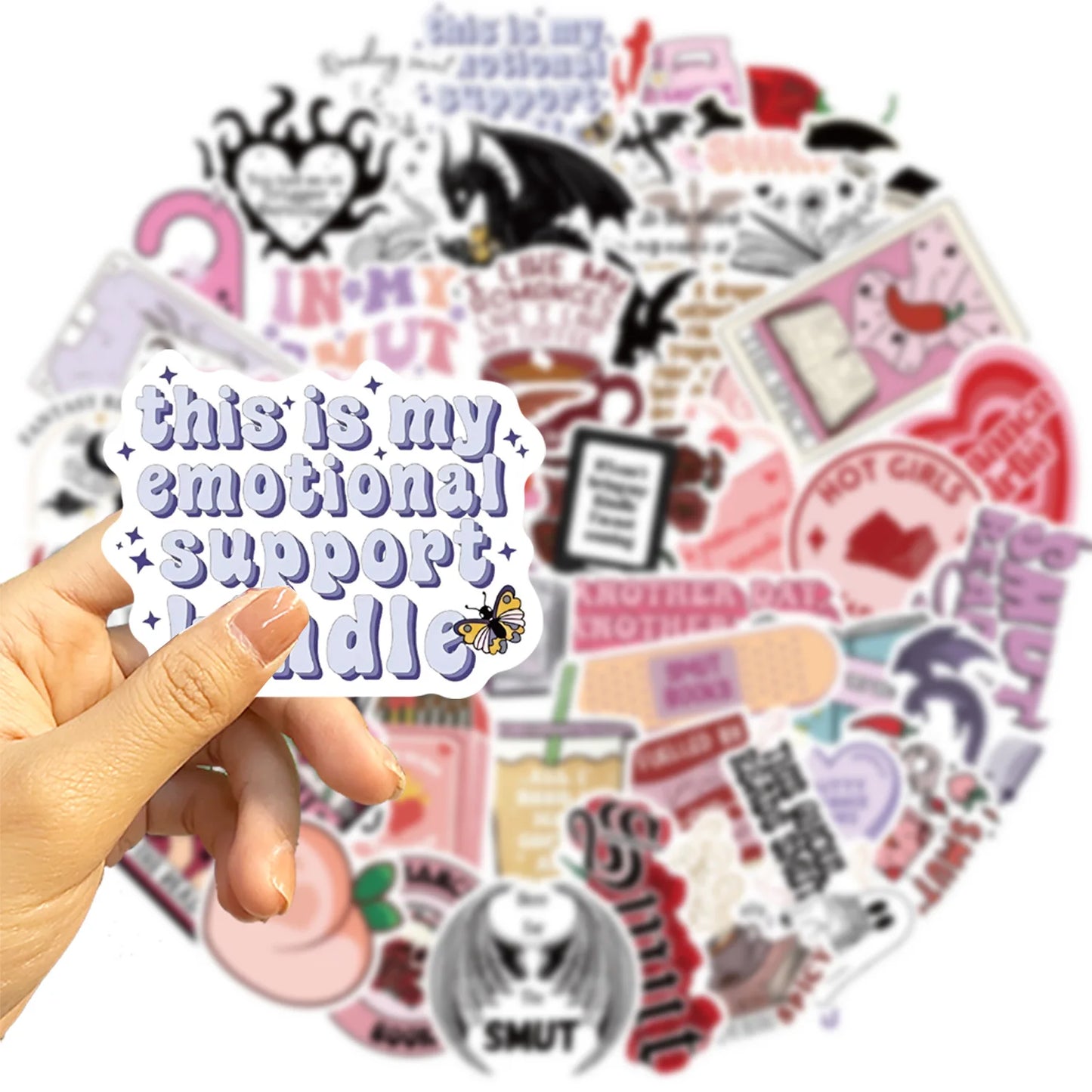 10/30/52PCS Bookish Smut Reading Book Stickers for Students School Season Gift DIY Stationery Luggage Laptop Graffiti Sticker