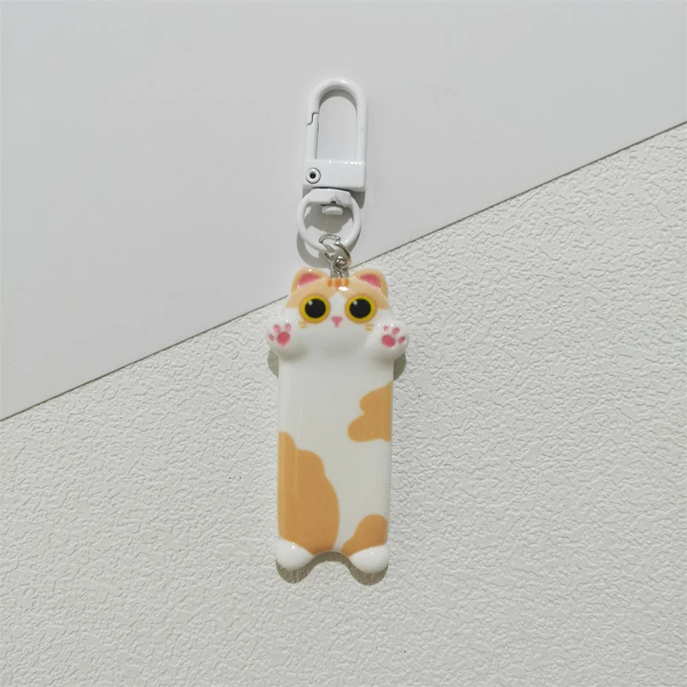 Kawaii Cartoon Cat Animal Backpack Pendants Key Chain Cute Seeking A Hug Cat Keychain Sweet Car Keyring for Children Gift