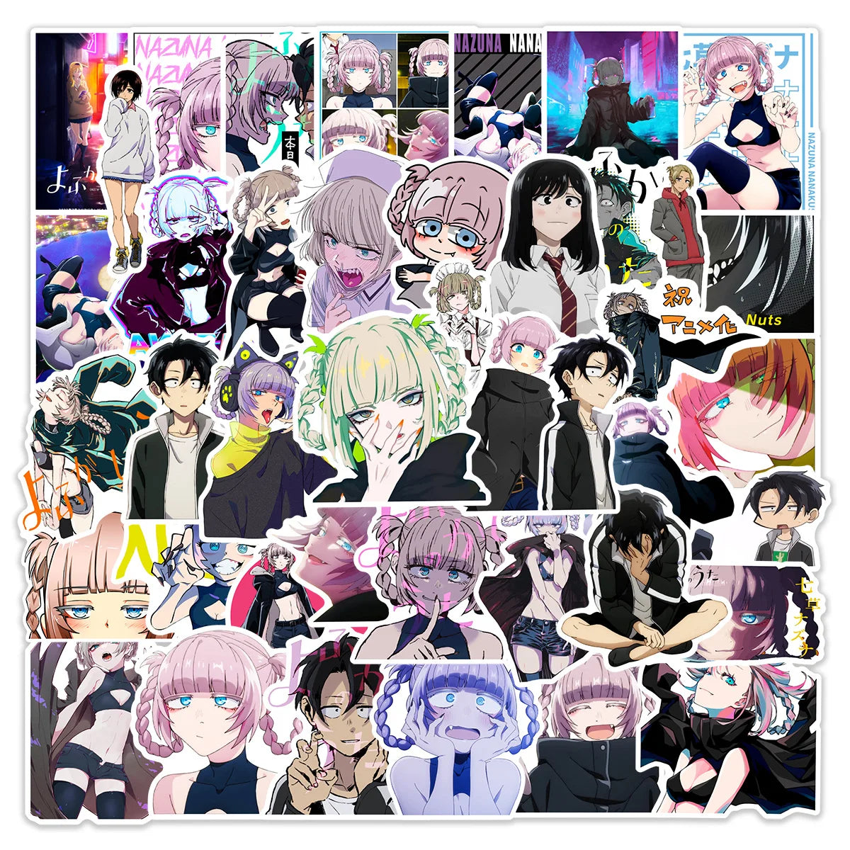 10/30/50PCS Call Of The Night Anime Stickers Kou Nazuna Sticker Waterproof Laptop Skateboard Motorcycle Guitar Phone Girls Decal