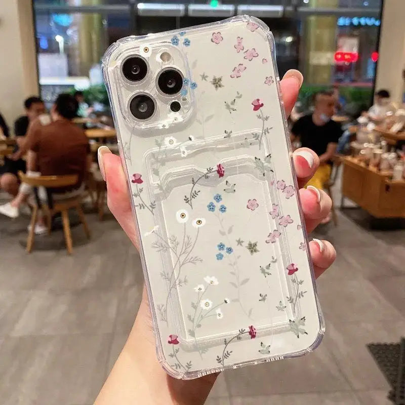 Case for Samsung Galay A55 A54 A14 A24 A34 A15 A25 A06 S24 S25 Ultra S22 Plus S23 S21 FE Cherry Fruit Card Holder Slot Bag Cover