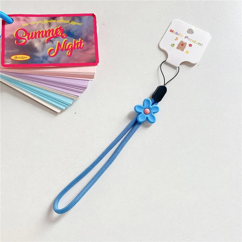 Strap Hanging Rope Phone Charms Keys Short Rope Mobile Phone Lanyard Wrist Hand Lanyard Phone Hanging Rope Flowers Phone Strap