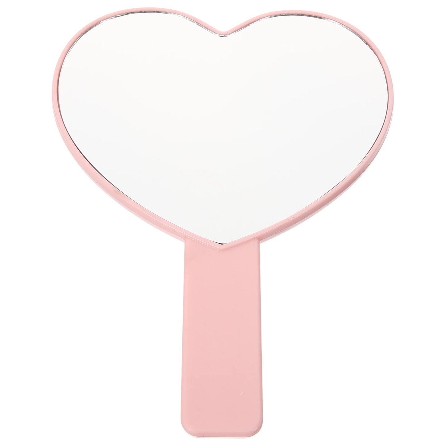 Heart Shaped Mirror 13x18 5cm Pink Lashes Portable Handheld Travel Mini Compact Makeup Mirrors for Women Purse