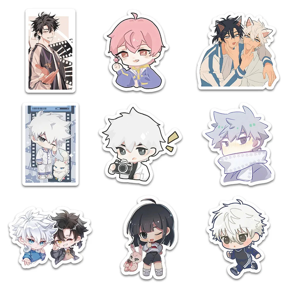 10/30/60PCS Link Click Cute Cartoon Anime Graffiti Sticker Decorative Glasses Case Phone Case Scrapbook Waterproof Decal Toy