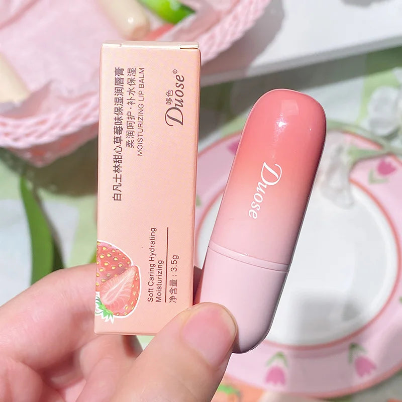 1/3pcs/set Fruits Lip Balm Sets,Temperature Color Change Moisturizing Nourishing Hydrating Lipstick Kits,Lips Skin Lip Gloss