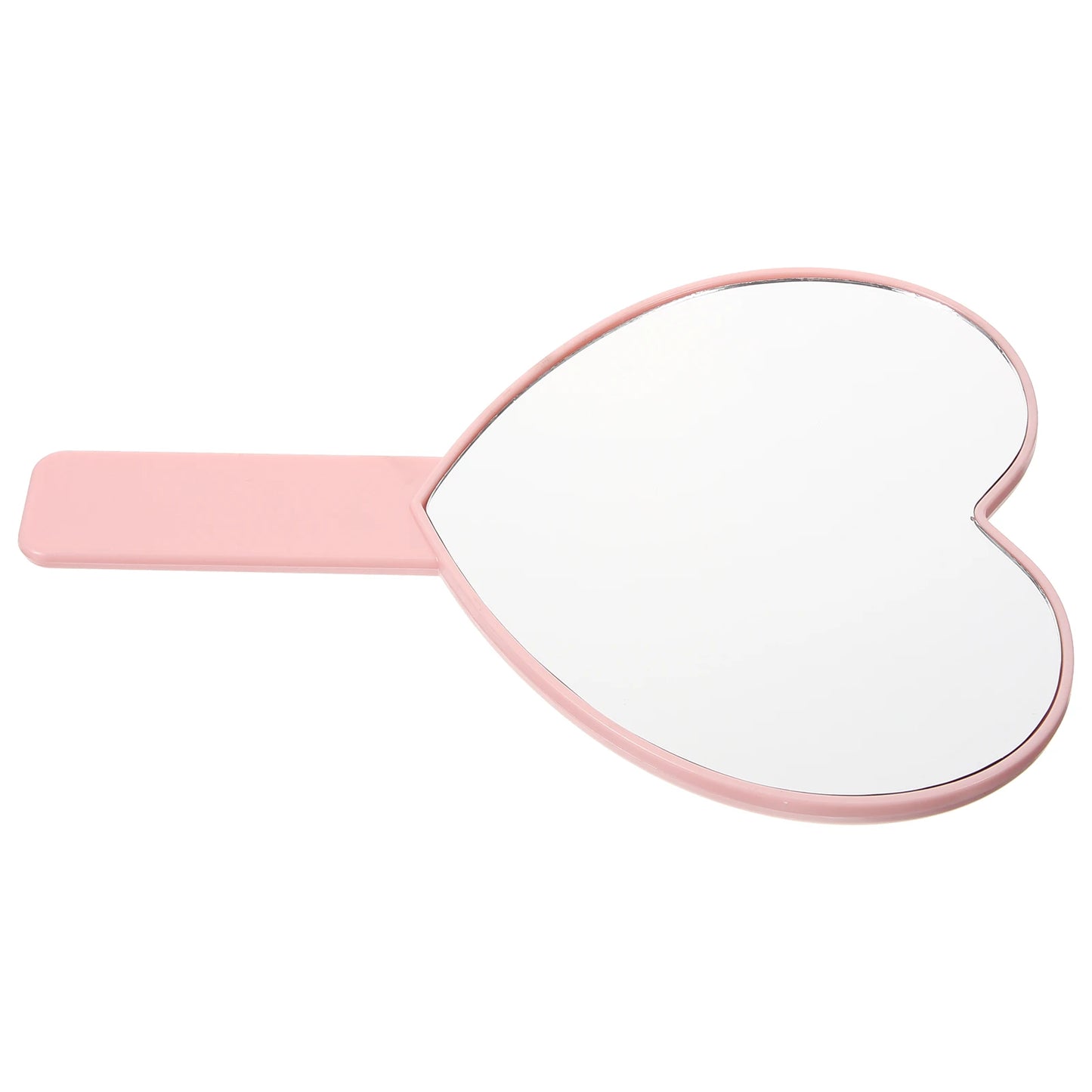 Heart Shaped Mirror 13x18 5cm Pink Lashes Portable Handheld Travel Mini Compact Makeup Mirrors for Women Purse