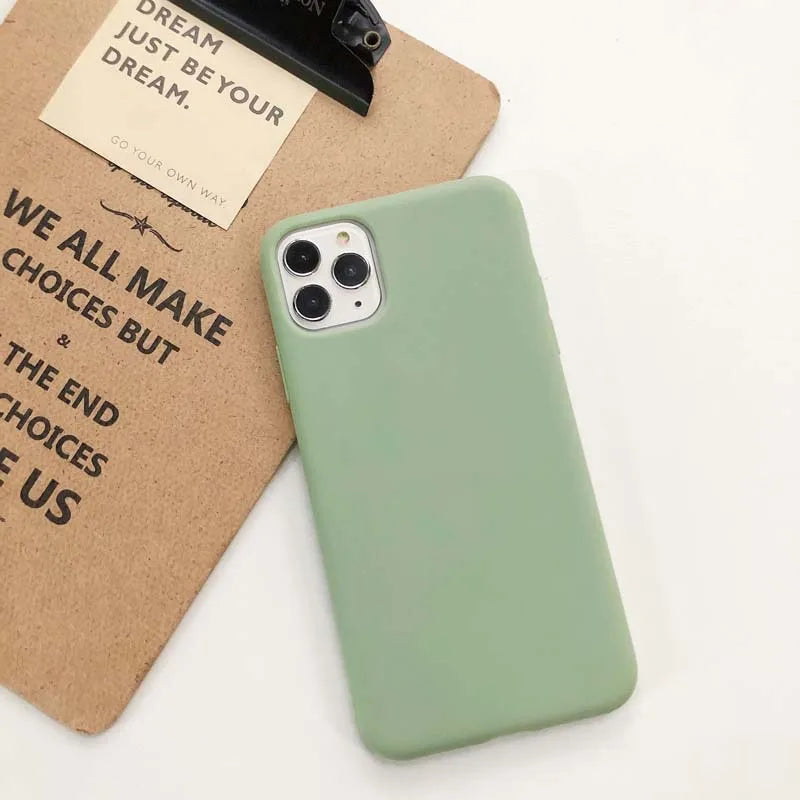 Candy Color Phone Case For iPhone 14 Plus 14 Pro Max 11 12 13 Pro X 7 8 Plus XR XS Max 12 mini Soft TPU shockproof Cover Funda