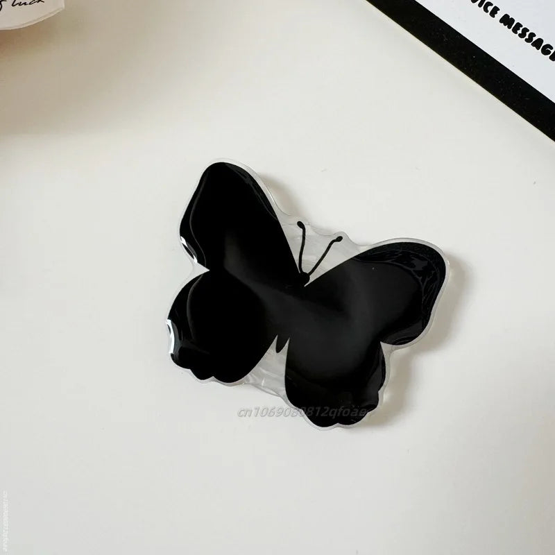 Cute Butterfly Phone Grip Tok Griptok Holder Ring For iPhone 15 Universal Accessories Lovely Bowknot Phone Stand Bracket Socket