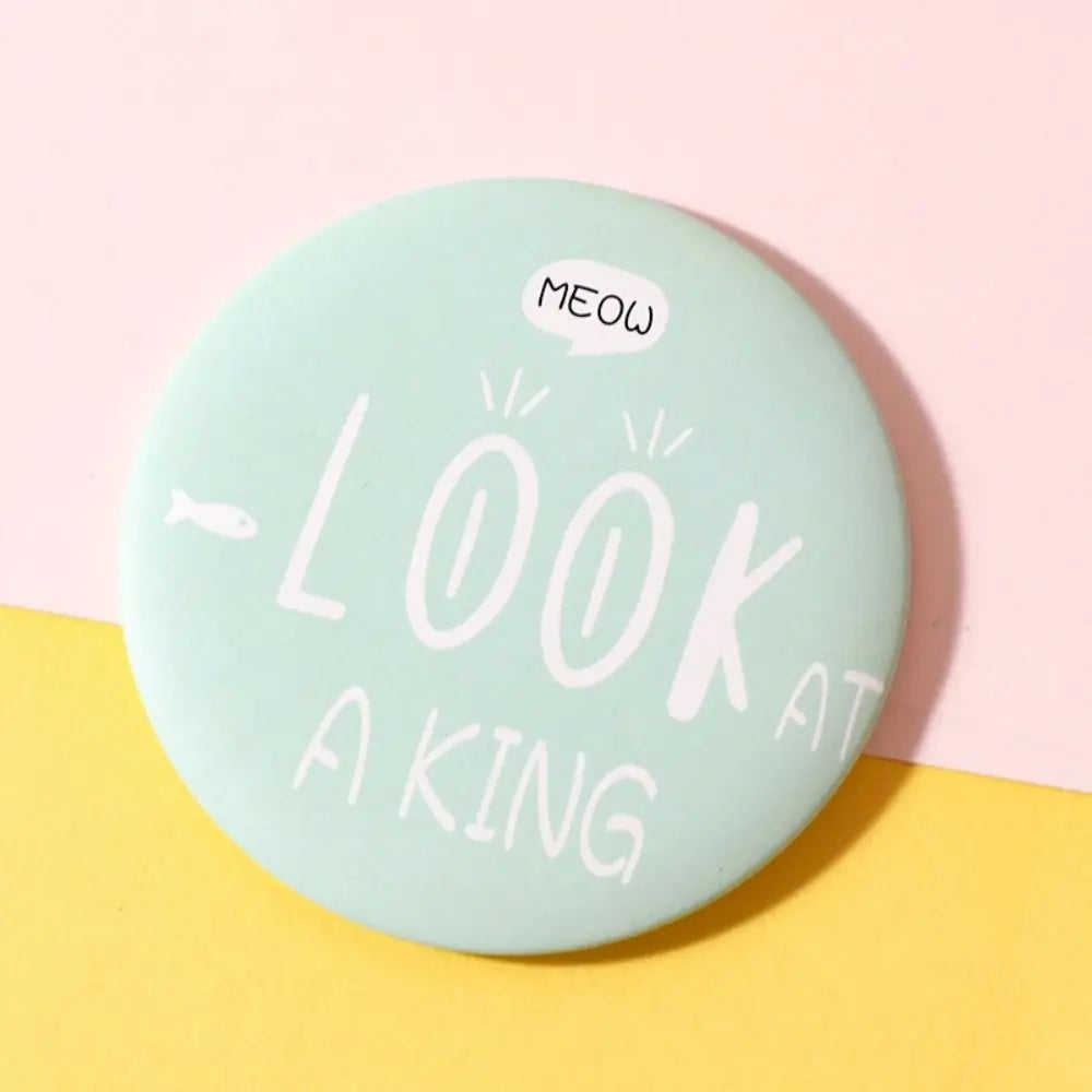 Cute Cartoon Dog Strawberry Panda Letter Small Makeup Mirror Portable Women Girls Makeup Round Mirror Compact Single-sided