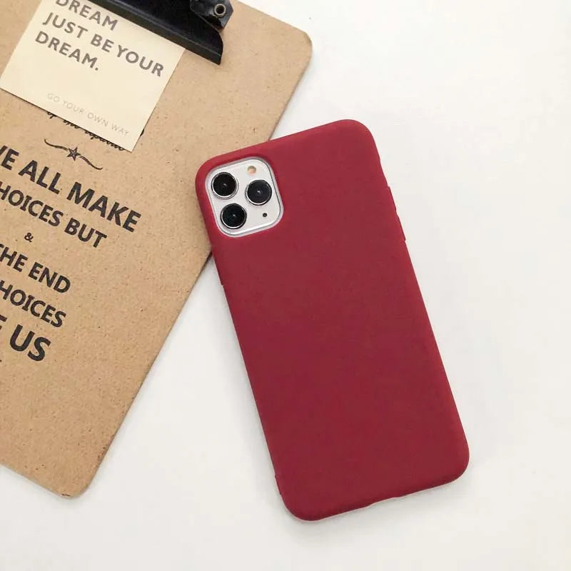 Candy Color Phone Case For iPhone 14 Plus 14 Pro Max 11 12 13 Pro X 7 8 Plus XR XS Max 12 mini Soft TPU shockproof Cover Funda