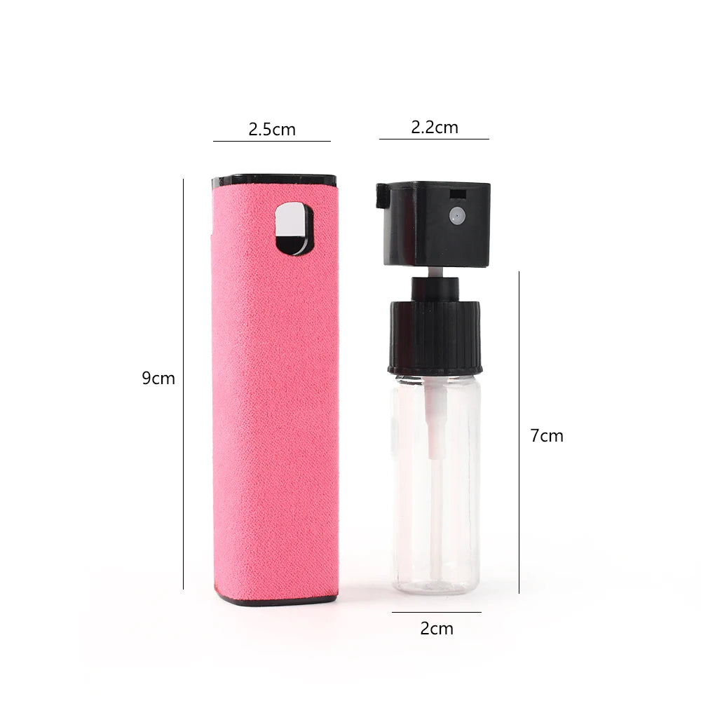 2 In 1 Phone Screen Cleaner Spray Computer Phone Screen Dust Removal Tool for IPhone iPad Huawei Xiaomi Microfiber Cleaning Set