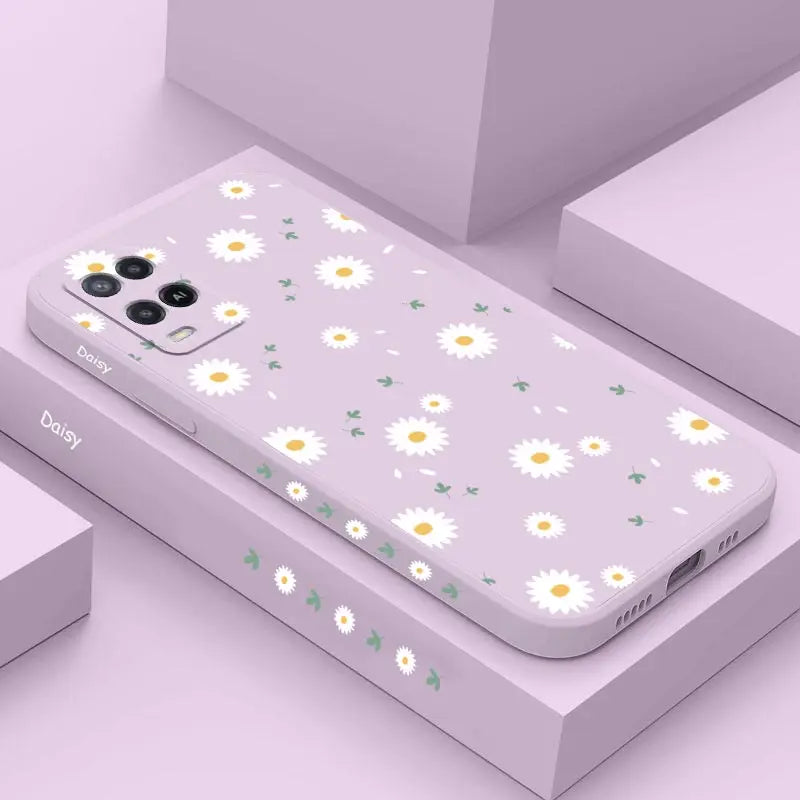 Deciduous Daisies Phone Case For OPPO A54 A74 A57 A96 A76 A36 A95 A12 A15 A15S A16 A16K A9 A5 2020 Reno 8 8Z 7 7Z 6 5 F9 4G 5G