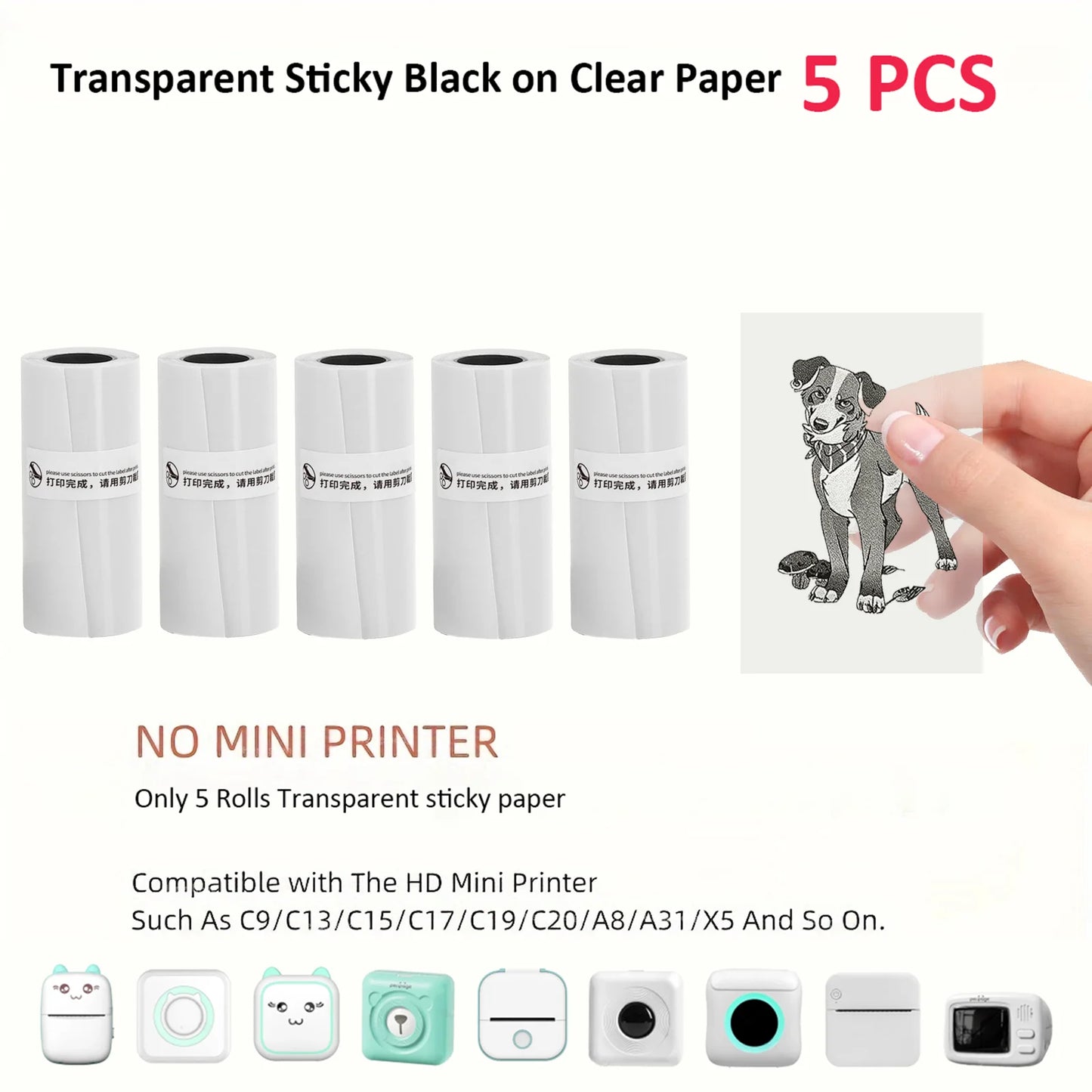 X6 Portable Mini Printer Thermal Printing Sticker Wireless Inkless Pocket Printer Self-adhesive Label Printer For Christmas gift