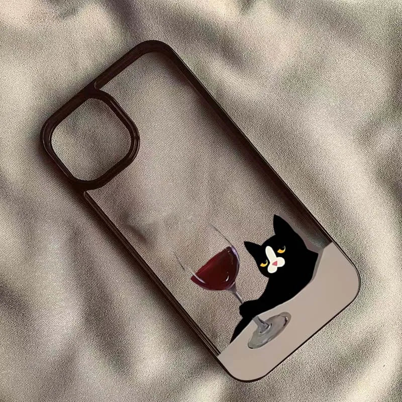 Cute Cat Goblet Phone Case for Xiaomi Redmi Note 11 12 13 14 Pro Plus 5G Poco X6 X5 Redmi 14C 13C 12C 4G Soft Cover
