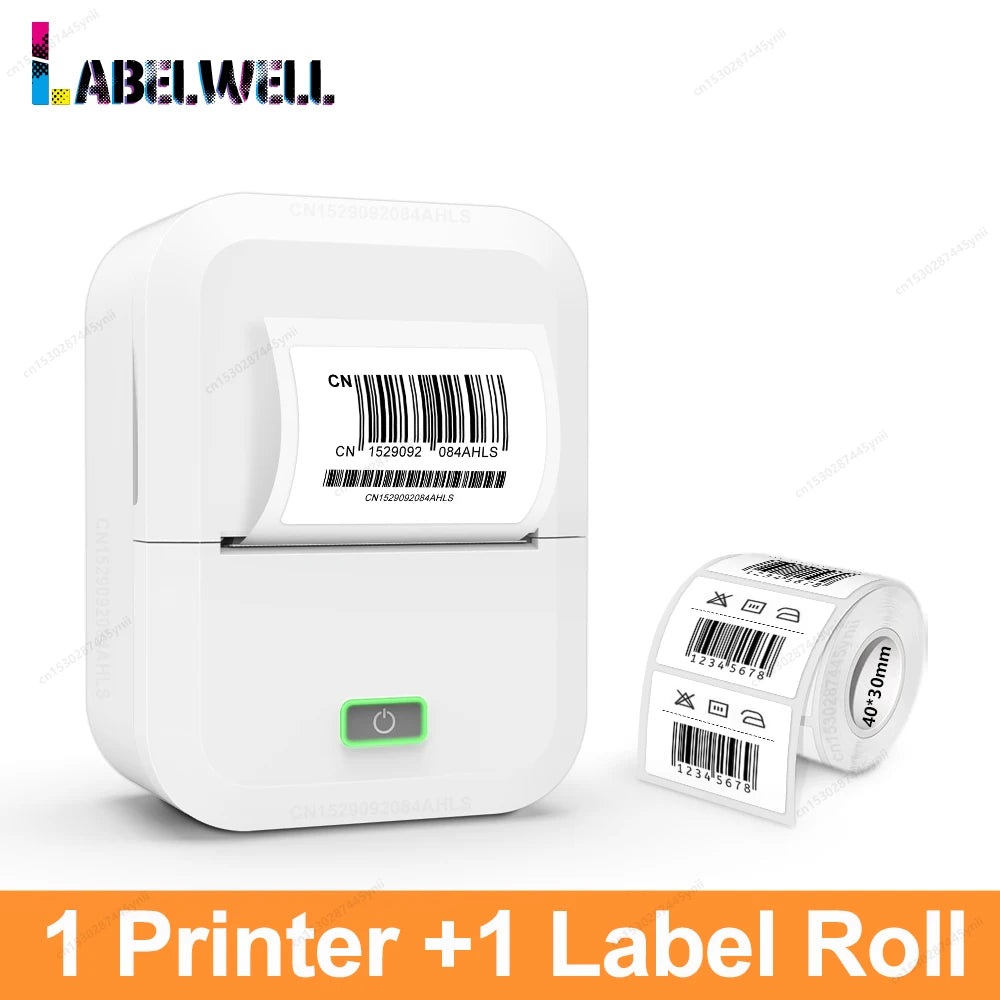 X2 Label Printer Mini Adhesive Label Maker Similar as B1 B21 M110 Marklife P50 E210 Inkless Bluetooth Label Machine Or 1PK Label