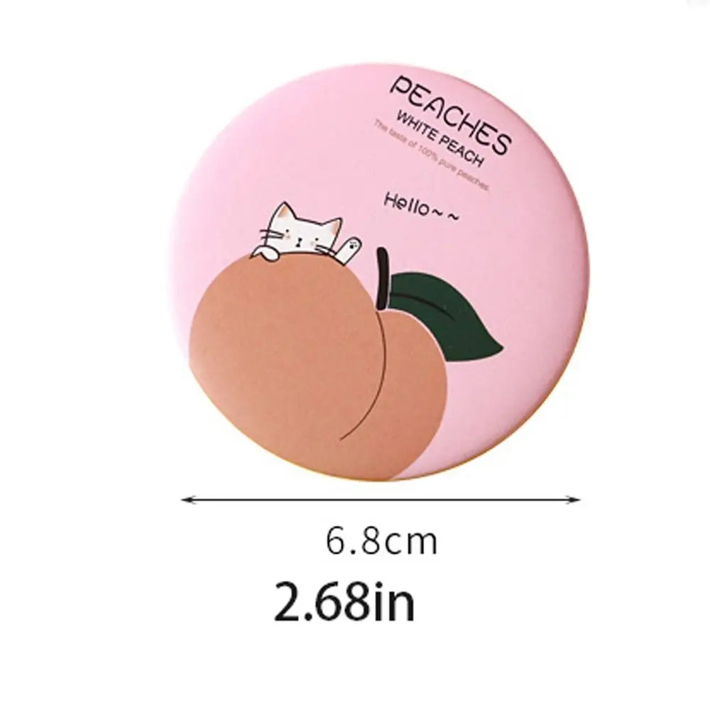 Cute Cartoon Dog Strawberry Panda Letter Small Makeup Mirror Portable Women Girls Makeup Round Mirror Compact Single-sided