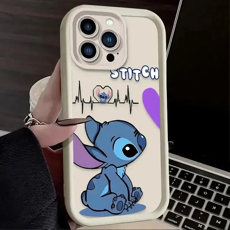 Stitch Casing For INFINIX SMART 8 7 6 Plus 5 NOTE 40 30 Pro 12 G96 5G TECNO SPARK 20 20C GO 2024 10 10C SMART8 Cartoon Soft Case