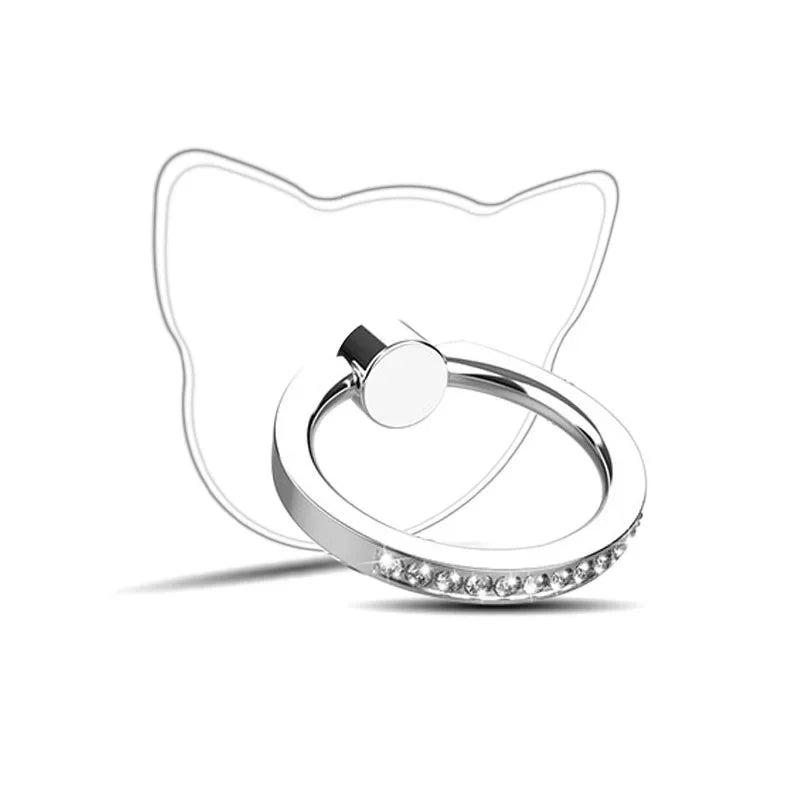 Transparent Finger Ring Holder Diamond Ring Phone Stand Holder for Cellphone Finger Grip Rotatable Phone Support Mount Accessory