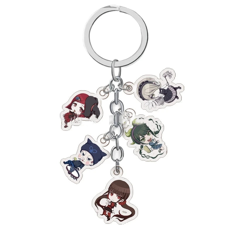 Anime Danganronpa:Trigger Happy Havoc Keychain Nagito Komaeda Hinata Hajime Multi Pendant Key Chain Cosplay Accessories Gift