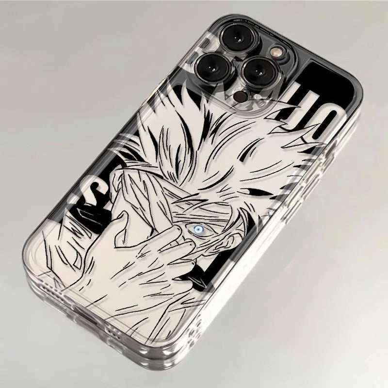 Anime Jujutsu Kaisen Cool Black Phone Case For TECNO CAMON 30 20 POVA 6 5 SPARK 10 Infinix Smart 8 7 Note Hot 40 30i 20i Pro 5G