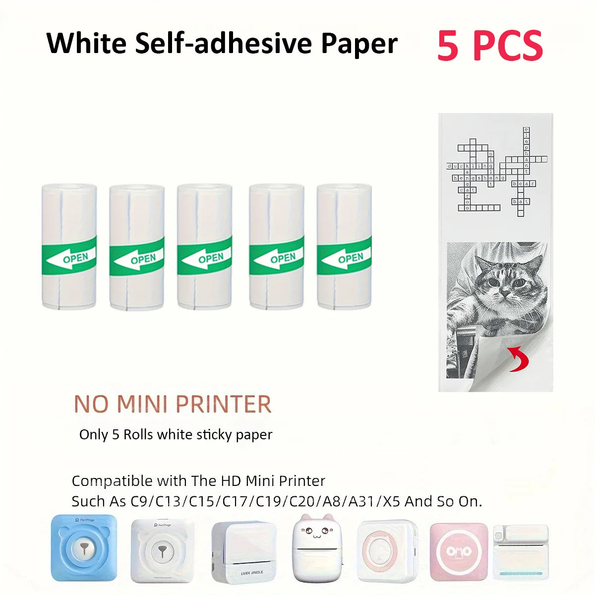 X6 Portable Mini Printer Thermal Printing Sticker Wireless Inkless Pocket Printer Self-adhesive Label Printer For Christmas gift